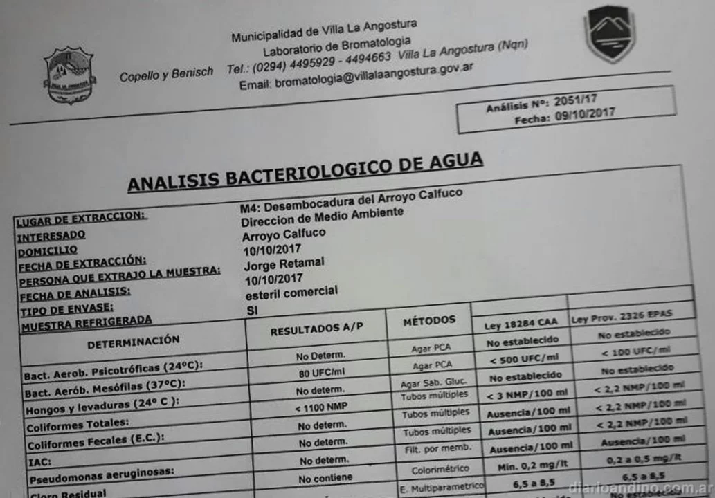 El resultado de los estudios realizados por la comuna