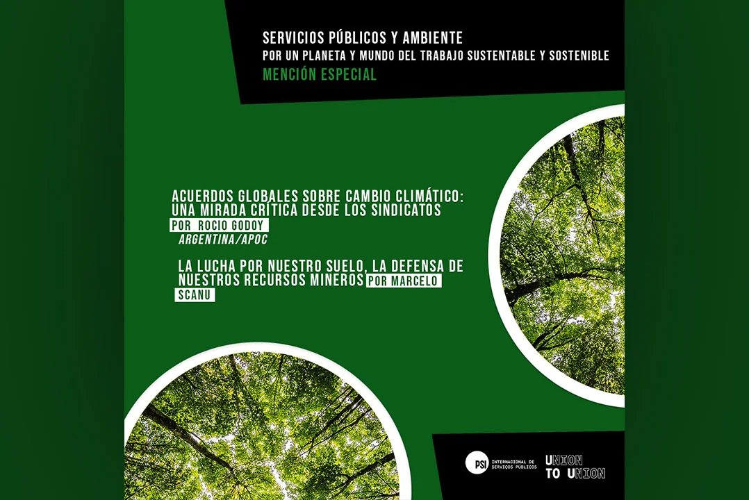 Mención especial para un texto sobre cambio climático y sindicatos