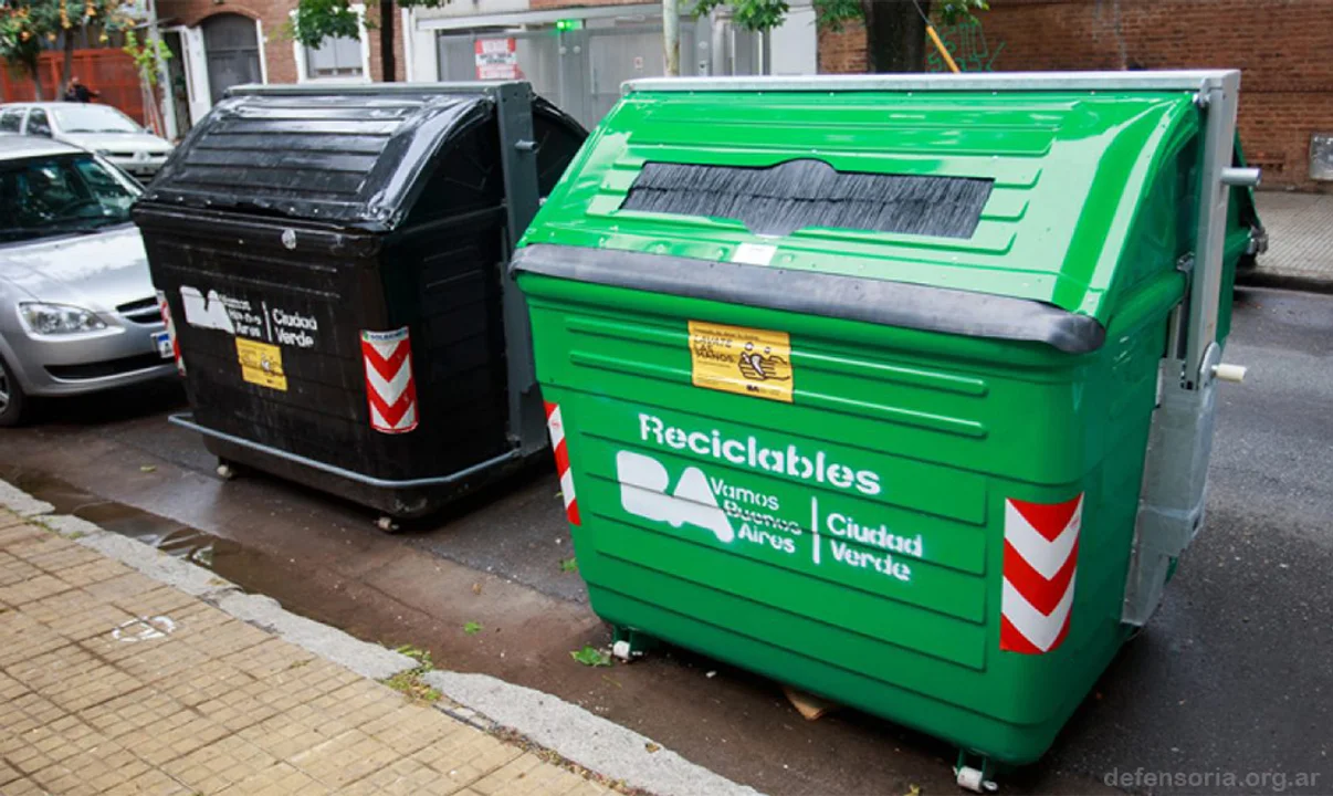 Hay 4.576 contenedores verdes en CABA para reciclar