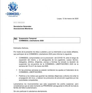 Se suspendió la Copa Libertadores: San Pablo vs. River, postergado