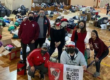 El gran gesto solidario de una filial de River en el Sur