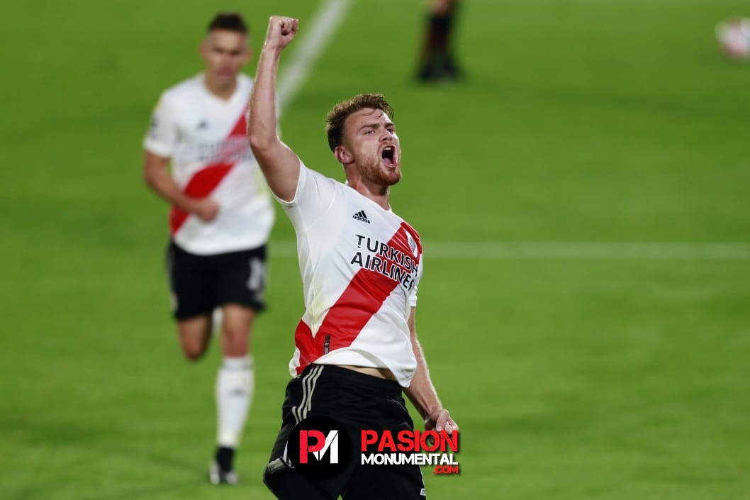 Beltrán, la alegría por su primer gol y la victoria del equipo