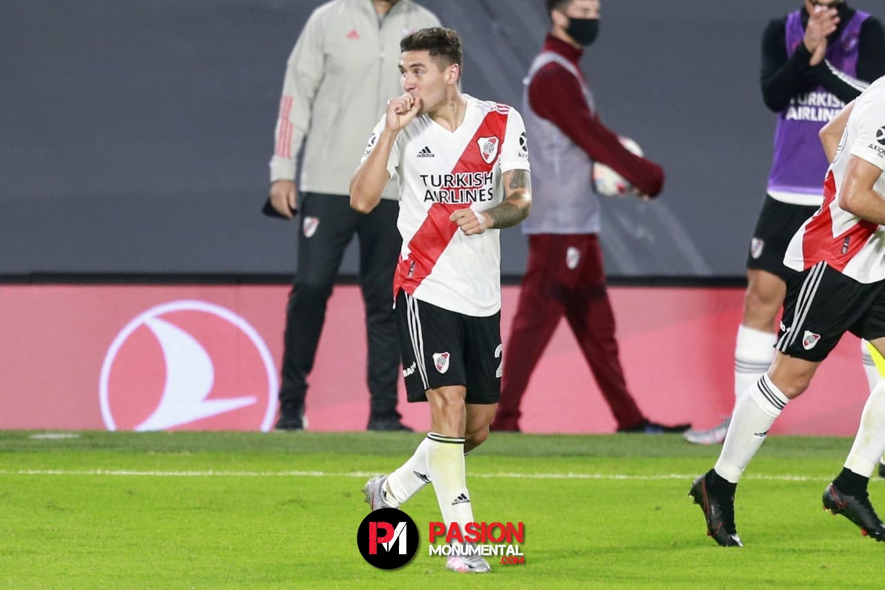 Montiel, un nuevo gol de penal y la insólita confesión en el festejo