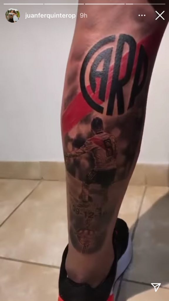 ¡Impresionante! Quintero y un tatuaje para la eternidad sobre el 9 de diciembre