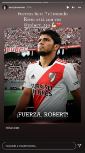 Los futbolistas de River salieron a bancar al Sicario tras su dura lesión