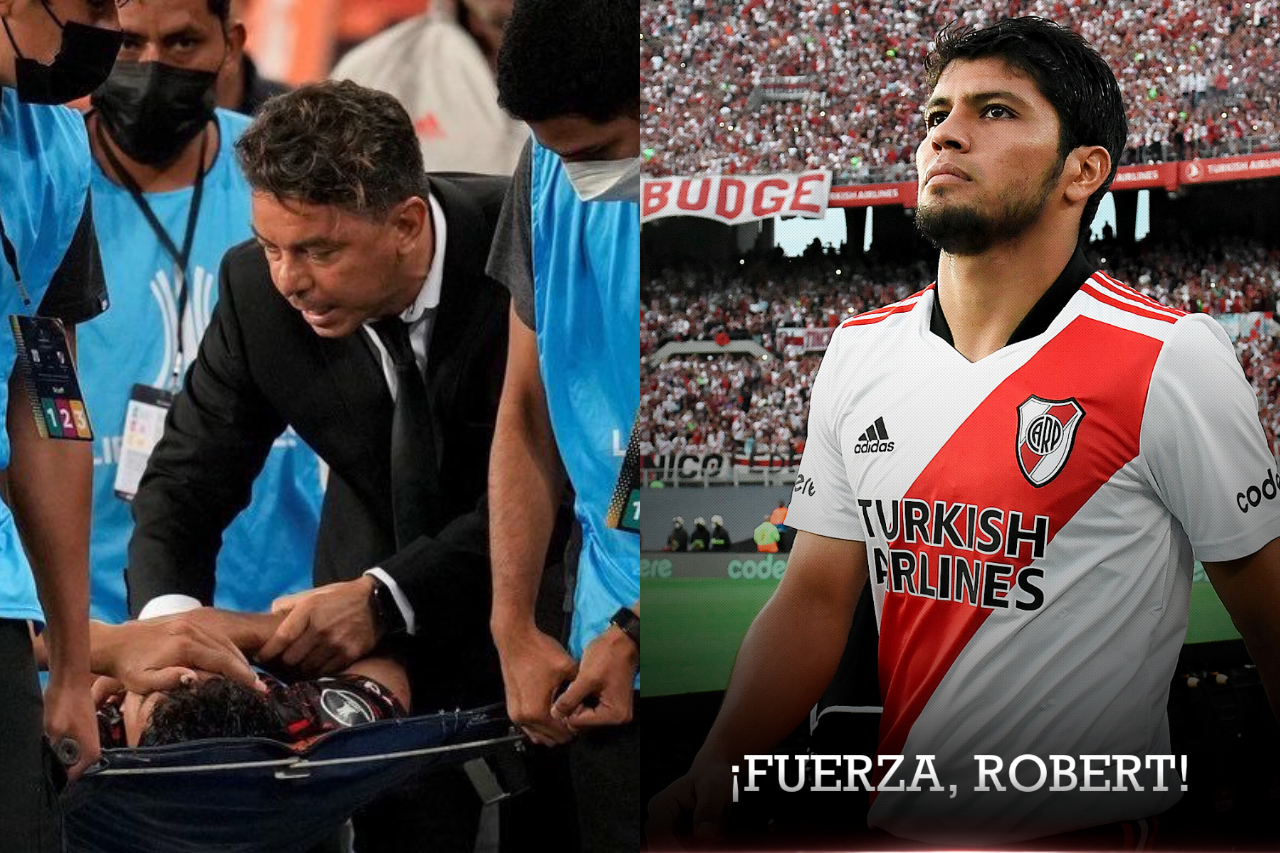 Los futbolistas de River salieron a bancar al Sicario tras su dura lesión