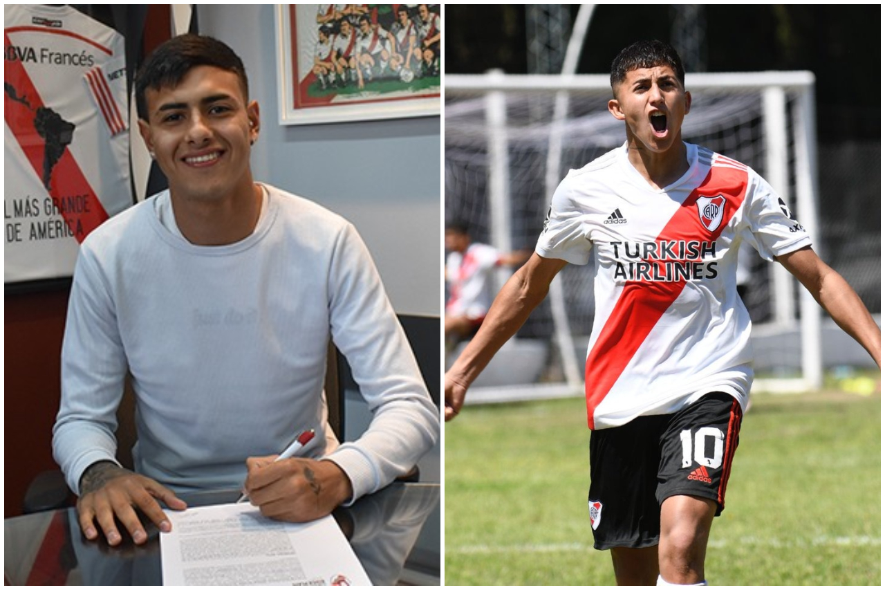 Los dos juveniles de River que firmaron su primer contrato y se fueron a préstamo en busca de minutos en Reserva