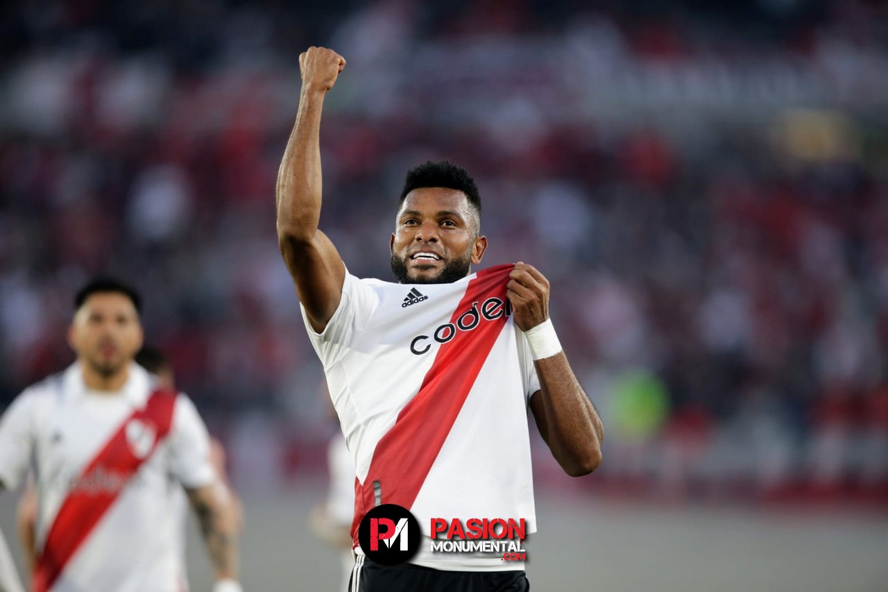 ¡Buenas noticias! Miguel Borja se recuperó del estado gripal y regresó a los entrenamientos en el River Camp