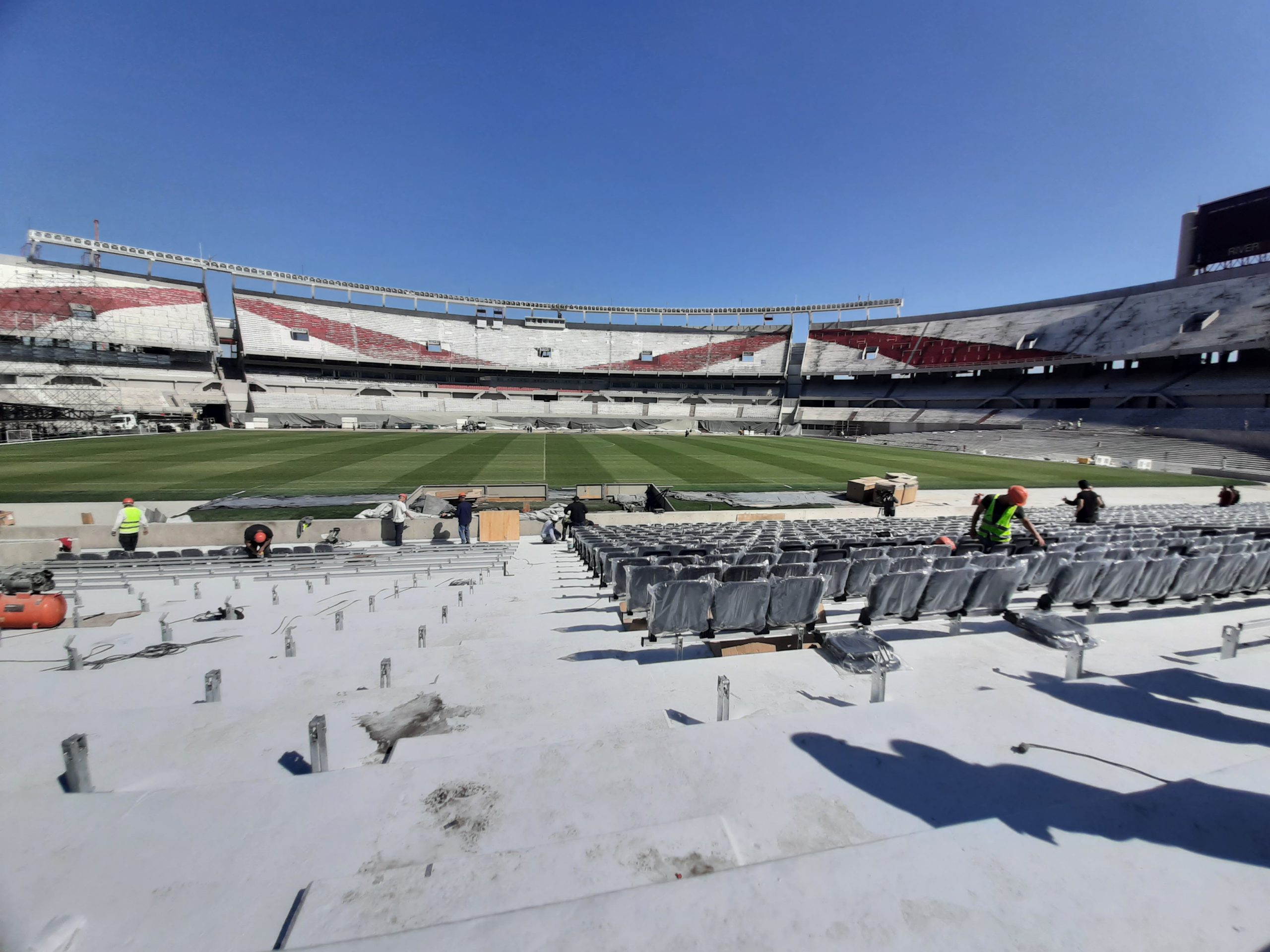 Así se encuentran las obras del estadio Mâs Monumental: El túnel único, las nuevas butacas y mucho más
