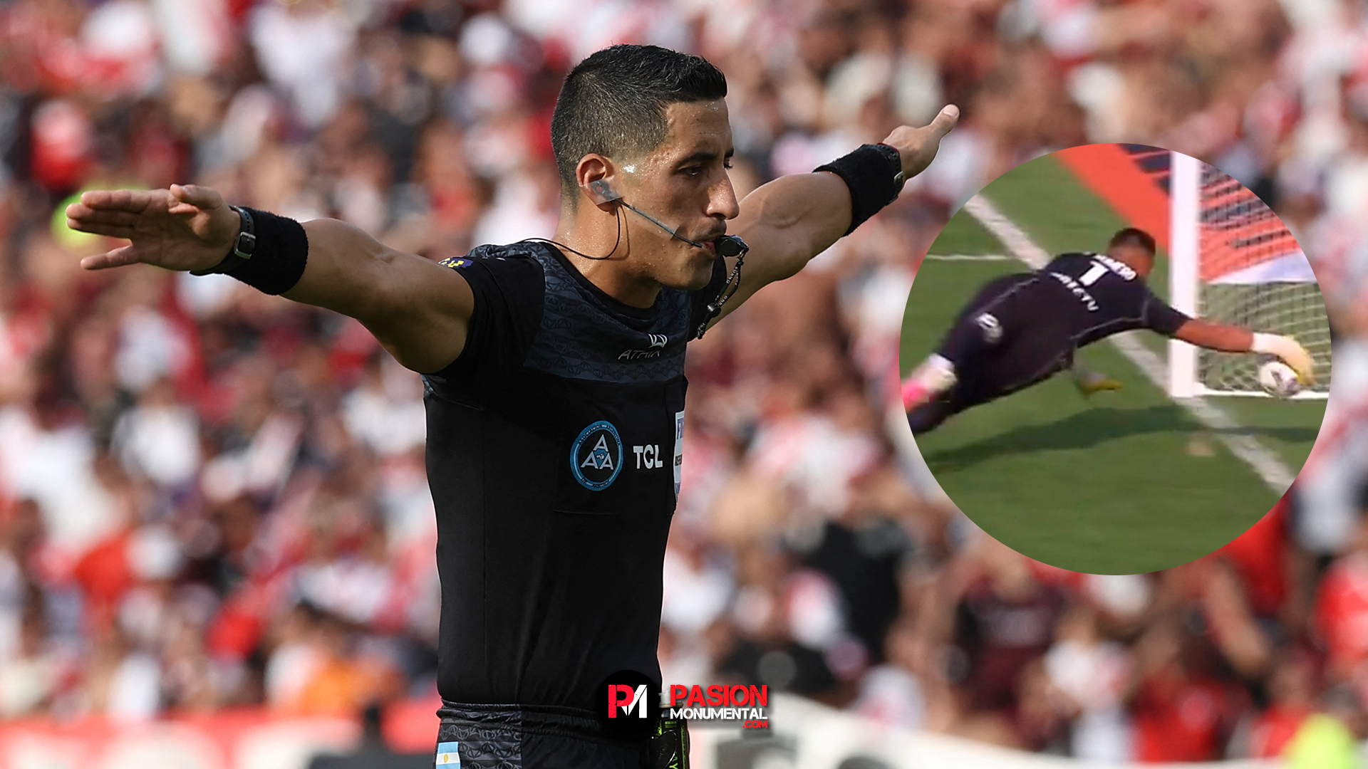 La frase de la terna arbitral sobre el gol que le anularon a River