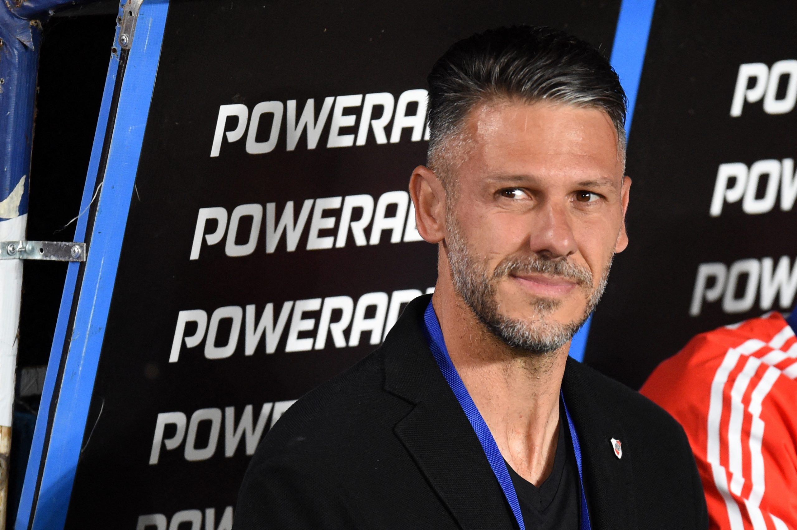 River Plate's head coach Martin Demichelis gestures during the Copa Libertadores group stage second leg football match between Uruguay's Nacional and Argentina's River Plate at the Gran Parque Central stadium in Montevideo on May 7, 2024. (Photo by DANTE FERNANDEZ / AFP) (Photo by DANTE FERNANDEZ/AFP via Getty Images)
