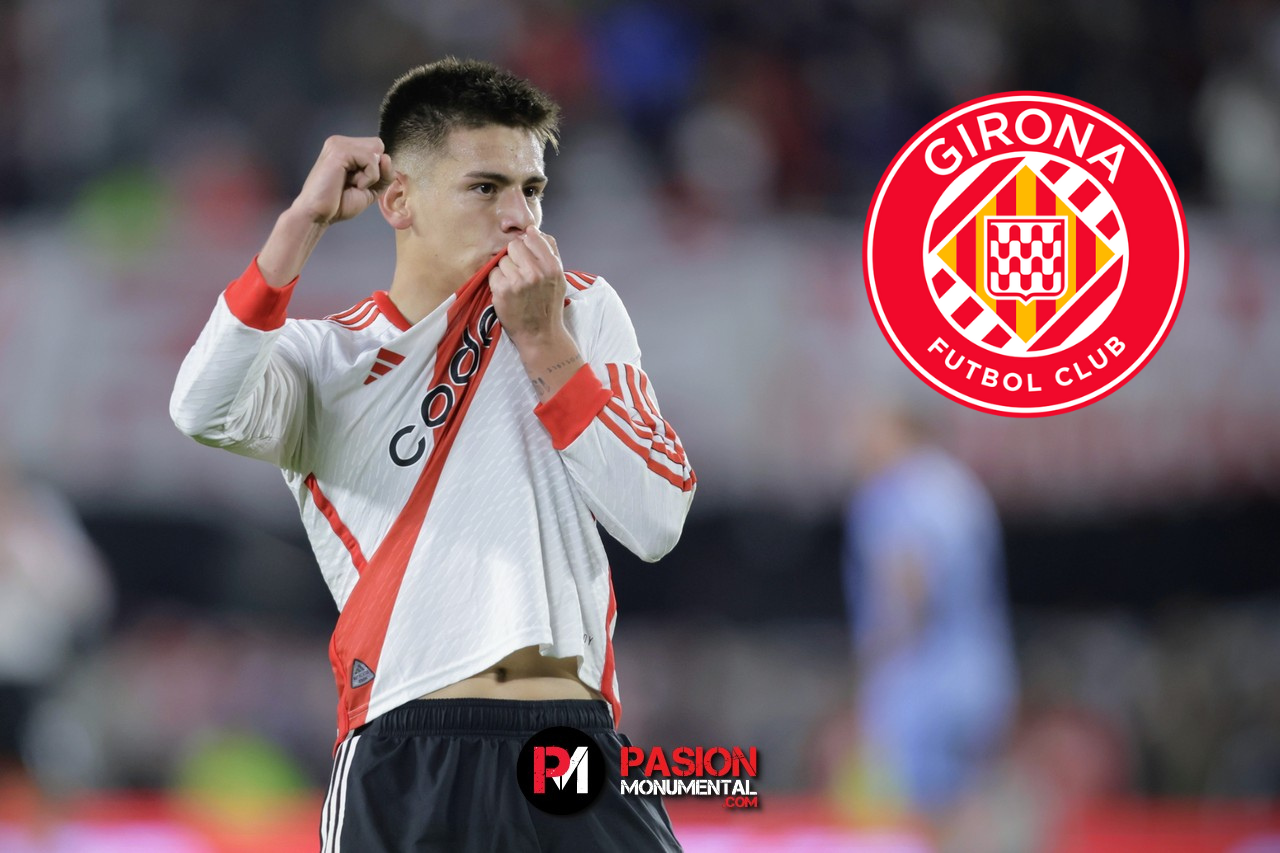 ¿Se queda en River? La curiosa frase del DT de Girona sobre Echeverri