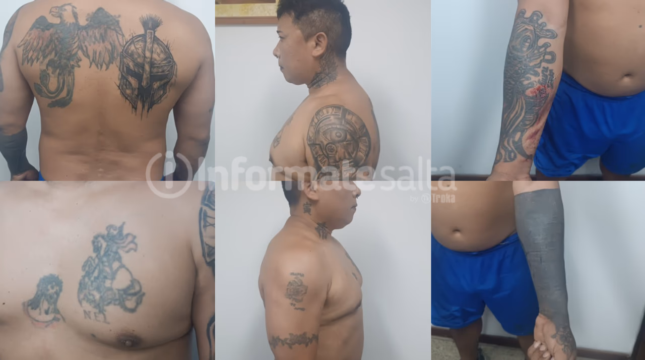 Así son los tatuajes de “Camboya”, el prófugo por homicidio que escapó de la Alcaidía