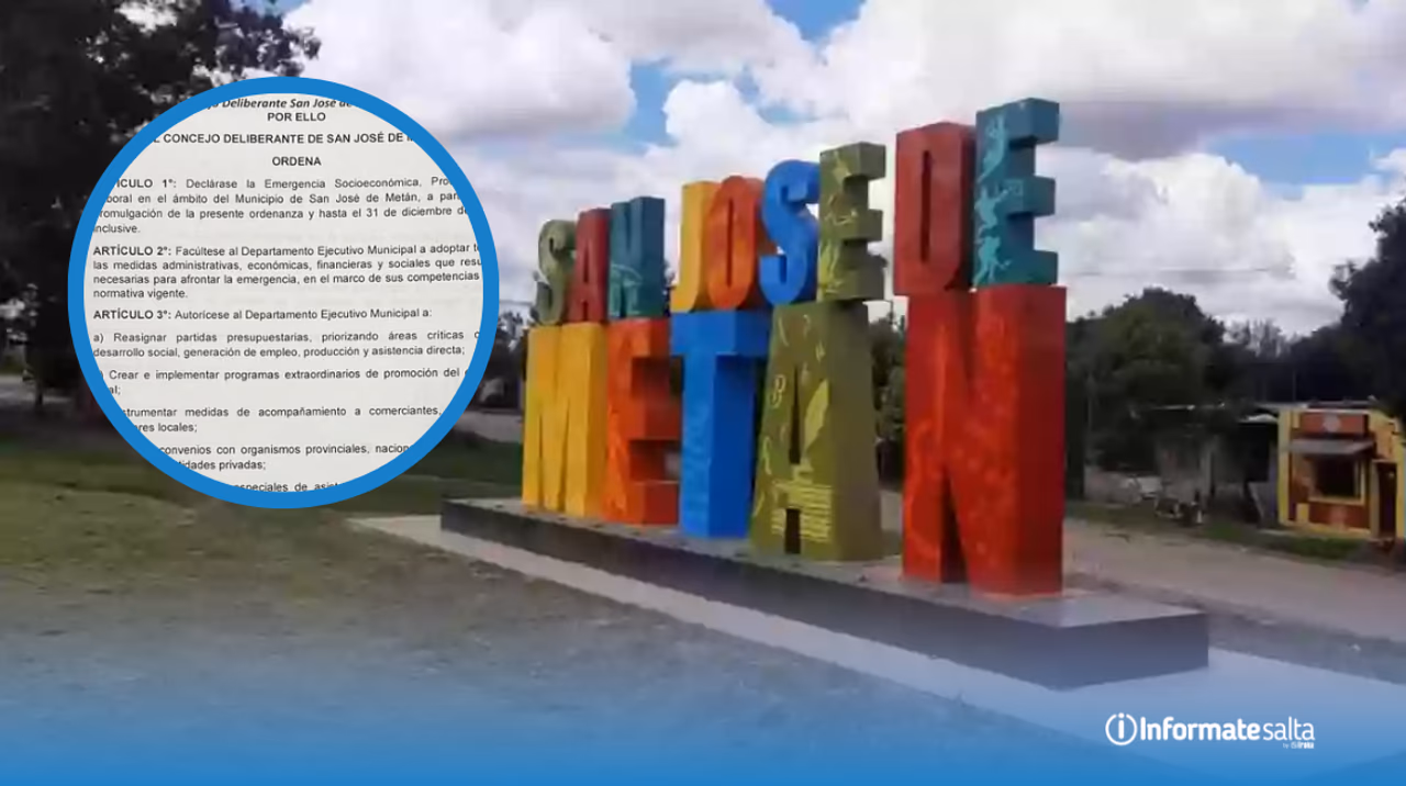 Declaran emergencia económica en Metán y habilitan medidas urgentes